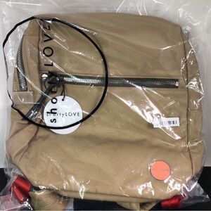 New NWT ShortyLove Ace Small Backpack Khaki Bag